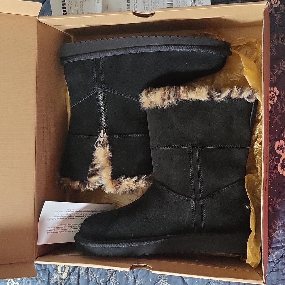 Uggs Koolaburra faux fur lined suede boots